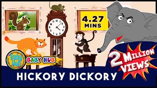 Hickory Dickory Dock  Nursery Rhyme With Lyrics  Animation Songs  Nursery Rhymes for Babies [upl. by Acnalb984]