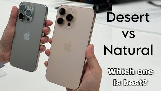 iPhone 16 Pro Desert vs Natural Titanium Color Comparison [upl. by Joachima]