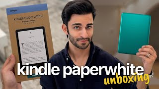 Kindle Paperwhite 2024 Signature Edition Unboxing amp First Impressions  Metallic Jade ✨ [upl. by Ree78]