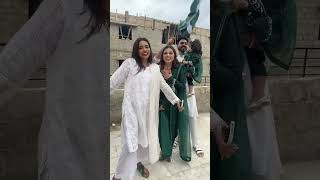 madiha ahsan and dua fatima on independence day 🇵🇰 😍 youtube [upl. by Munroe]