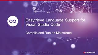 Easytrieve Visual Studio Code Extension Compile and Run on Mainframe [upl. by Naujet]