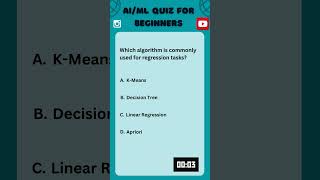 AIML Quiz for Beginners Identify the Supervised Learning Algorithm [upl. by Selemas]