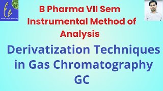 Derivatization Techniques in Gas Chromatography GC  Sample Preparation technique in GC [upl. by Claudius988]