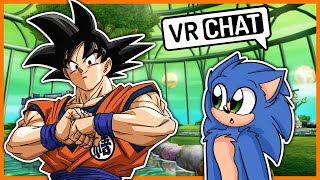 Movie Sonic Meets Goku In VRCHAT [upl. by Aicsila]