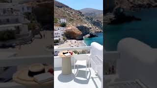 Folegandros Greec  How Amazing Is This Window View  So Beautiful Island [upl. by Lednor428]