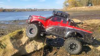 110 scale RC Gmade Komodo GS01 chassis beach trail [upl. by Rawden107]