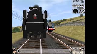 Trainz 2006 Thomas VS CN Northern 16229 Racing In Hawes Junction [upl. by Sanjay61]