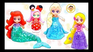 プリキュアアラモード ディズニープリンセスのドレスに変身❤ねんどの手作り衣装で️キュアマカロンたちを着せ替え⭐エルサ、ラプンツェル、アリエル、ミニー♪おもちゃ アニメ [upl. by Duj]