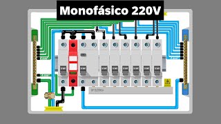 Quadro MONOFÁSICO 220V como dimensionar e instalar os componentes passo a passo [upl. by Schlessinger]