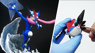 Sculpting ASH GRENINJA  POKEMON Clay Art [upl. by Rosina]