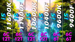 Core i5 11600K vs 11400F vs 10600K vs 10400F vs 9600k vs 9400F  PC Gameplay Tested [upl. by Amme]