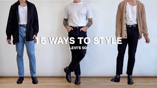 15 Ways To Style Levis 501 Jeans  Mens Fashion [upl. by Dunton]