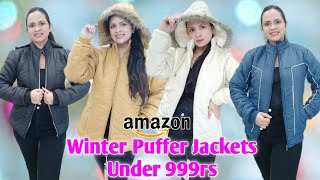 Winter Puffer Jackets Under 999rs From AMAZON  Winter Wear Puffer JacketsPuffer Jackets Collection [upl. by Alakam18]