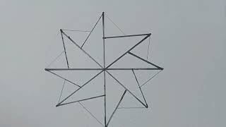 Star 🌟 Polygon Drawing  Step by step very easy [upl. by Eissel]