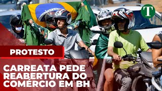 Manifestantes protestam contra o FECHAMENTO DO COMÉRCIO na porta do prefeito KALIL em BH [upl. by Creedon]