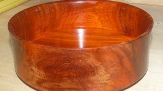 Woodturning a Pretty Padauk Bowl [upl. by Kristopher]