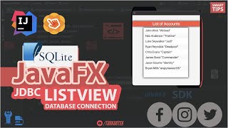 JavaFX Tutorial  Add ListView items from SQLITE Database Table [upl. by Gibbons]