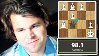 Magnus Carlsen PLAYED a 981 ACCURACY Bullet Game [upl. by Krauss]