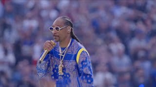 Snoop Dogg crip walks on Super bowl 56 halftime show [upl. by Pettit957]