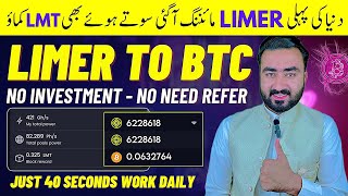 How To Earn Bitcoin By Playing Games  Best Mining Site Without Investment  Limer Token Free Mining [upl. by Shakti]