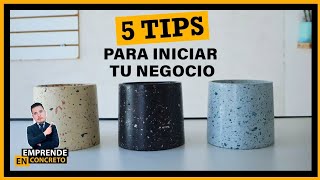 5 pasos para iniciar tu negocio de macetas de cemento terrazo y yeso [upl. by Aztirak]