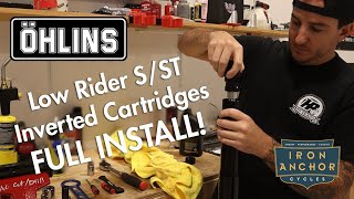 Ohlins FKS 508 Cartridges for HD FXLRST  Full Install [upl. by Enomad]