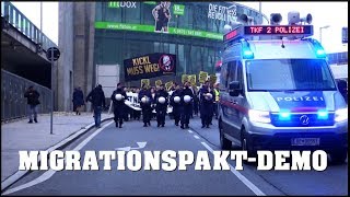 Wien DEMO gegen den UNMIGRATIONSPAKT   Gegendemo 04112018 [upl. by Noramac]