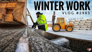 WINTER WORK  My Trucking Life  Vlog 2983 [upl. by Eldrid]