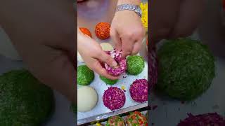 Flowering Meat Pie streetfood delicious satisfyingvideo [upl. by Ellehcim331]