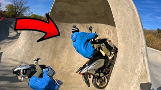 Moped vs Skatepark Mega Loop [upl. by Noiramed550]