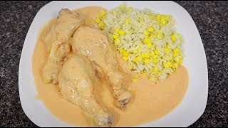 POLLO EN CREMA de TOMATE 🍅  JITOMATE  RIQUISIMO [upl. by Reamy655]