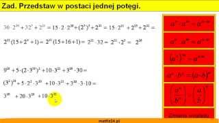 Dodawanie potęg  Matfiz24pl [upl. by Rosalba]