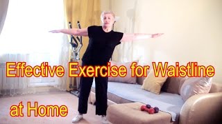 Effective Exercise for Waistline for Women at Home  Beginner Workout for Seniors Video [upl. by Ertnom186]