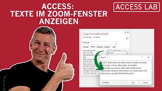 Access Texte im ZoomFenster anzeigen [upl. by Yrad]