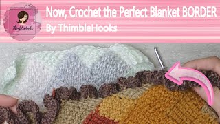 Crochet A Perfect Easy Blanket Border Ruffle  Entrelac Edging [upl. by Bittencourt]