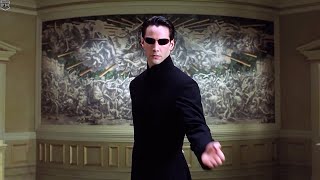 Neo vs Merovingian  The Matrix Reloaded IMAX [upl. by Ettenuj]