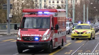 Ambulance 31 Genève Aéroport SSA  SMUR 015 HUG [upl. by Mcnelly]