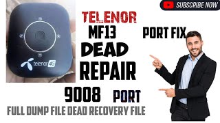 Telenor MF13 dead Recovery 9008 Port Showing [upl. by Sirahs]