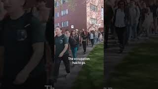 Students from Whitman College in Washington state stage a walkout in solidarity with Gaza [upl. by Marcile]