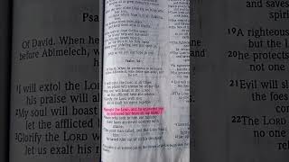 Psalms 34 part 1Bible readingbiblereadings psalms [upl. by Ynottirb650]