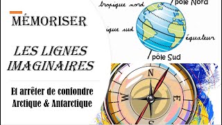 🌍Les différences entre lARCTIQUEamp lANTARTIQUE MEMORISER les lignes IMAGINAIRES GEOGRAPHIE FACILE [upl. by Svoboda]