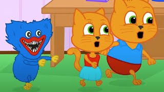 Familia de Gatos  Juego Asombroso Dibujos Animados Para Niños [upl. by Gladine335]