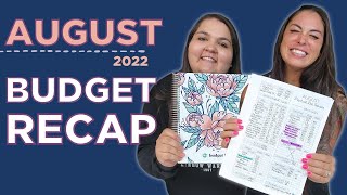 AUGUST 2022 BUDGET RECAP  Budget By Paycheck  Budget Tips [upl. by Irrot]