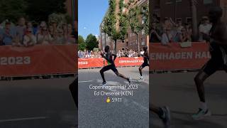 Edward Cheserek Wins the Copenhagen Half Marathon 2023 [upl. by Yllom]