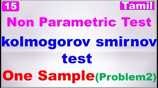 MA3391 Probability and Statistics  Unit 4 NonParametric Test kolmogorov smirnov testOne Sample [upl. by Shumway492]