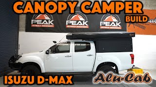 Peak Offroad Equipment  Fitting the AluCab Canopy Camper to the Isuzu DMax [upl. by Aisak]