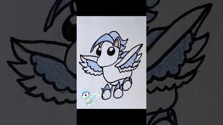 How to draw Winged Horse  Adopt Me Roblox drawing [upl. by Borg447]