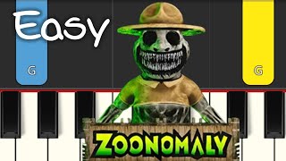 Zoonomaly Theme Song  EASY PIANO TUTORIAL [upl. by Lubin]