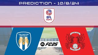 Colchester United FC vs Leyton Orient FC  Prediction  202425 EFL Trophy  EA FC 25 [upl. by Ardnasirk99]