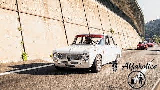 Chasing the ALFAHOLICS GTAR 290 up STELVIO PASS in the ALFAHOLICS TISUPER on PETROLHEAD TOURS [upl. by Reichel324]